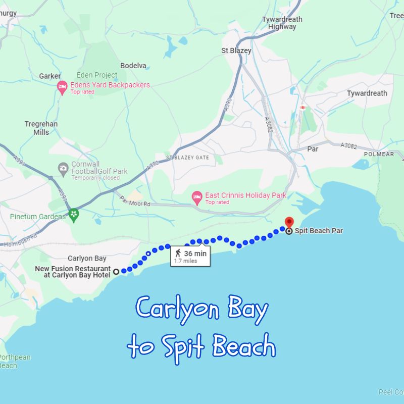 Carlyon Bay to Spit Beach