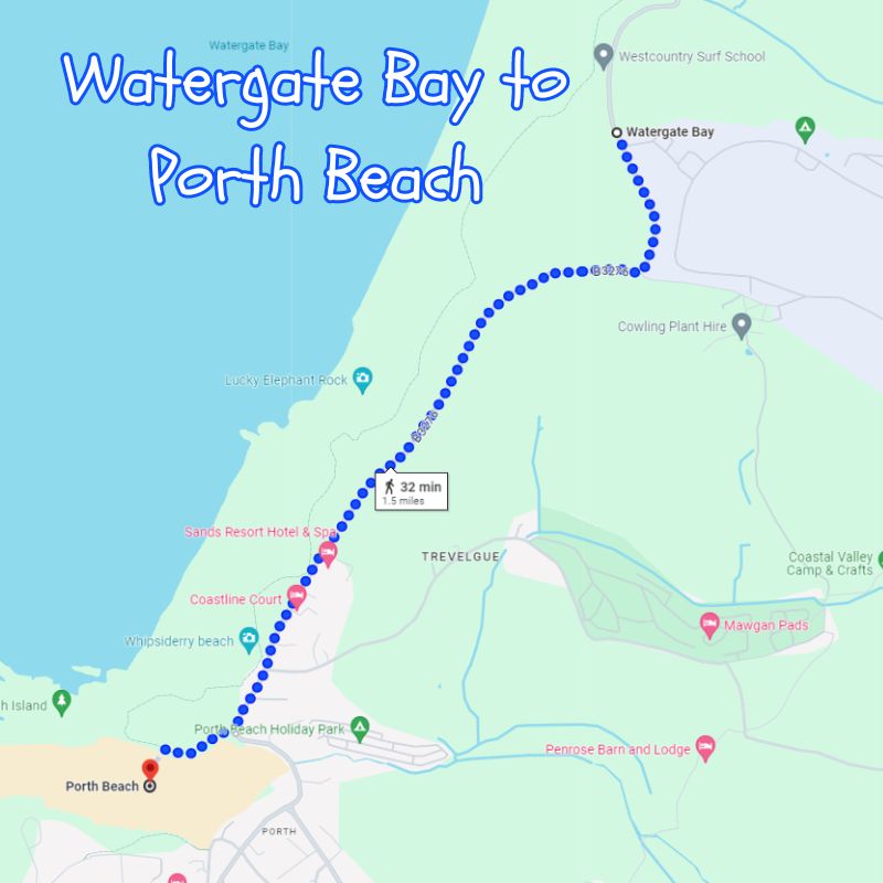 Watergate Bay to Porth Beach